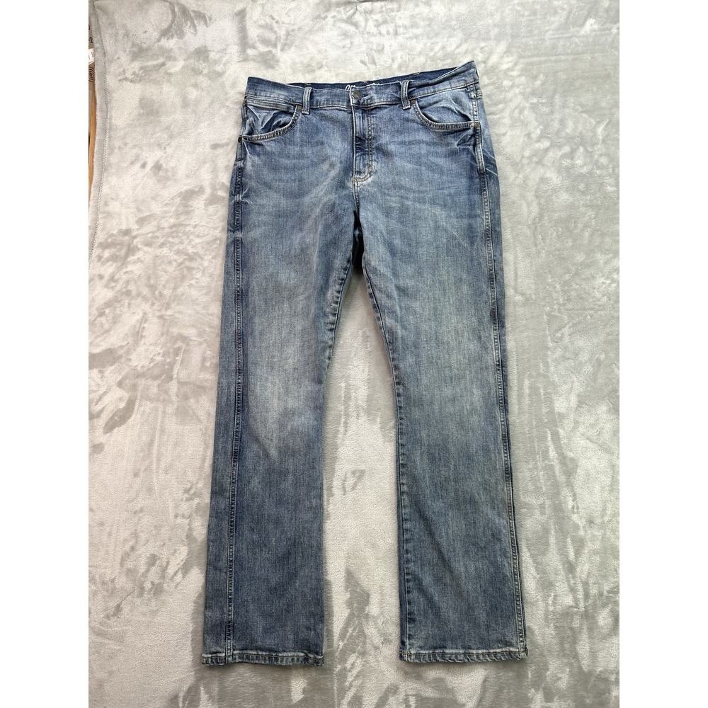 Wrangler Retro Slim Boot Mens Sz 36x36 Blue Western Cowboy Rancher Rodeo Faded